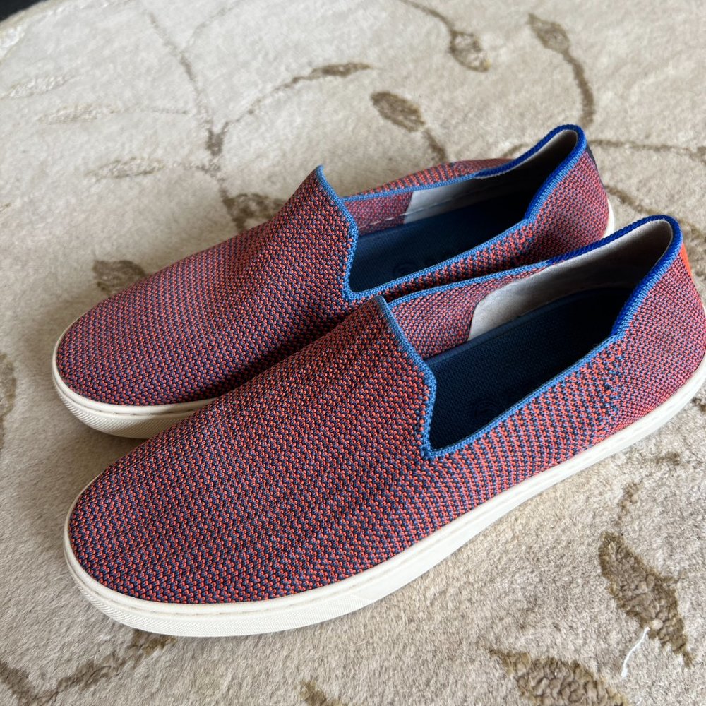 Rothy's Tangerine Triple Stitch Slip On Sneakers